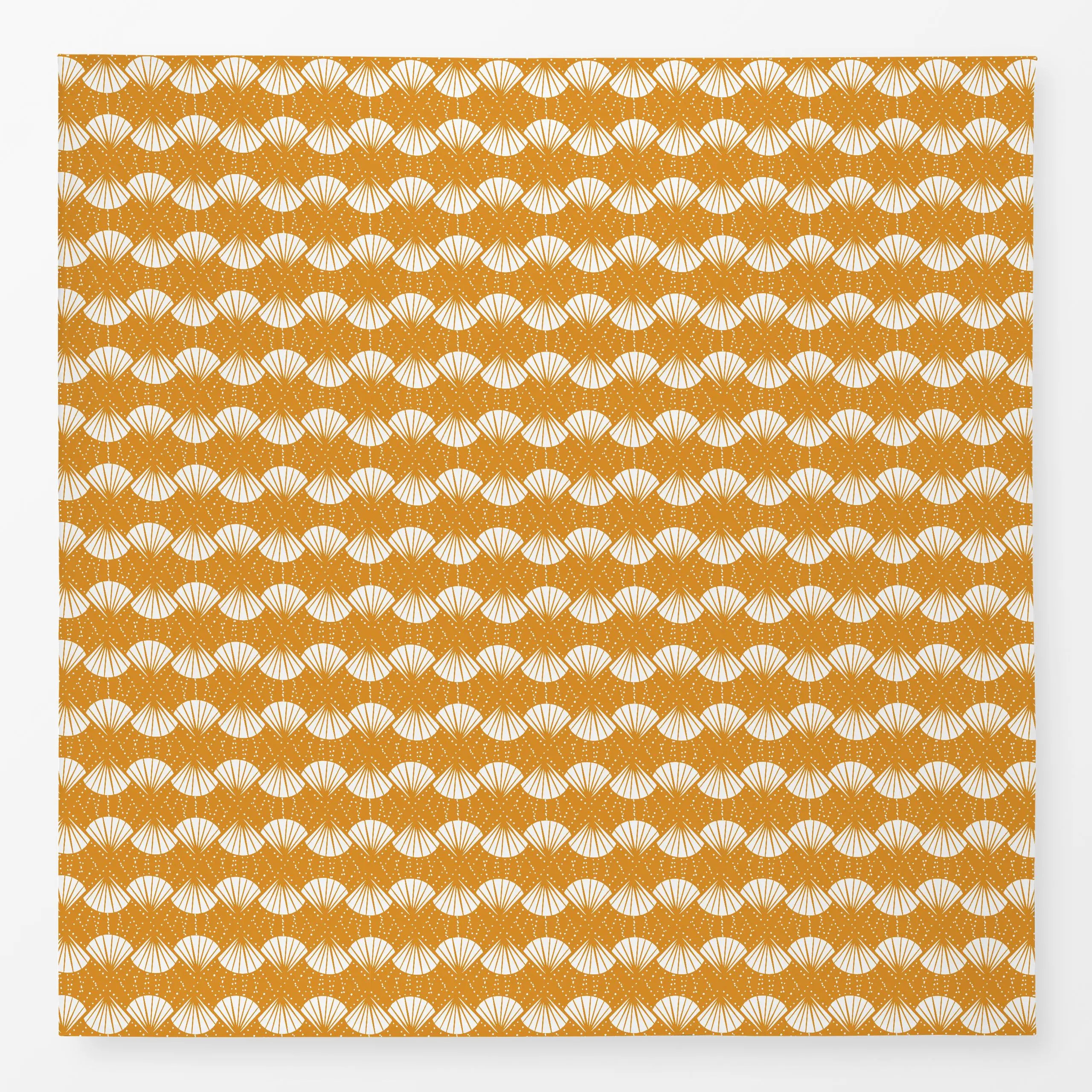 Tischdecke Abstract Shell allover gelb, tropisch, Tiere, Sommer, von moDeern Design Studio