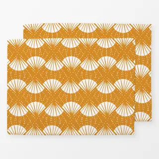 Tischset Abstract Shell allover gelb