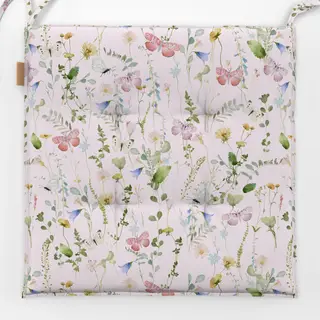 Sitzkissen Rosa Wildblumen Garten