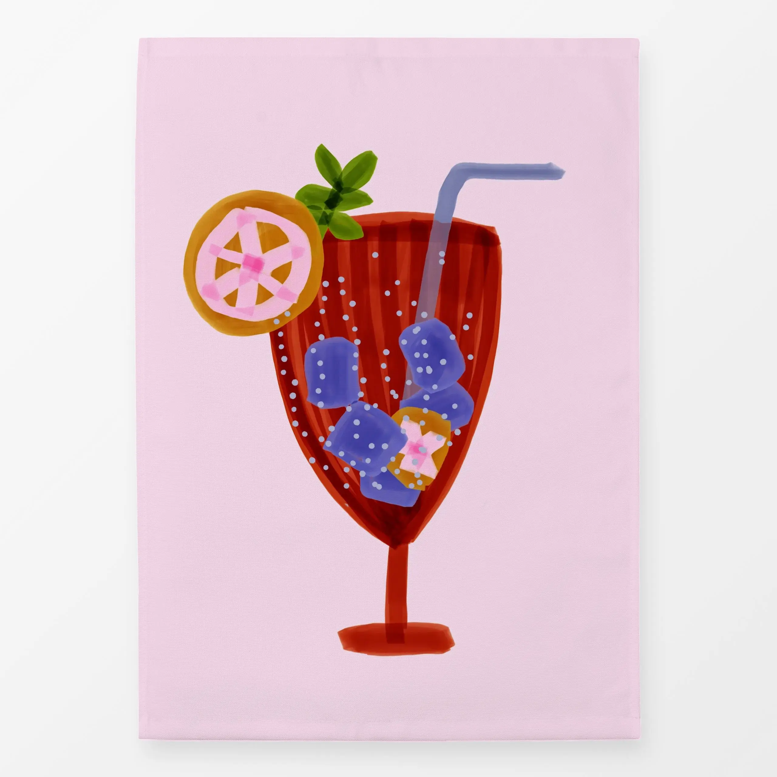 Geschirrtücher Bloody Mary - Sommer, Küche, Essen & Trinken - von „Sophie Augustin Illustration"; Sommer, Cocktail, Drinks, ...