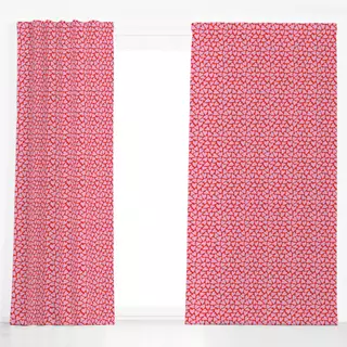 Dekovorhang Herzen Rot Pink