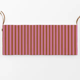 Bankauflage Streifen braun pink