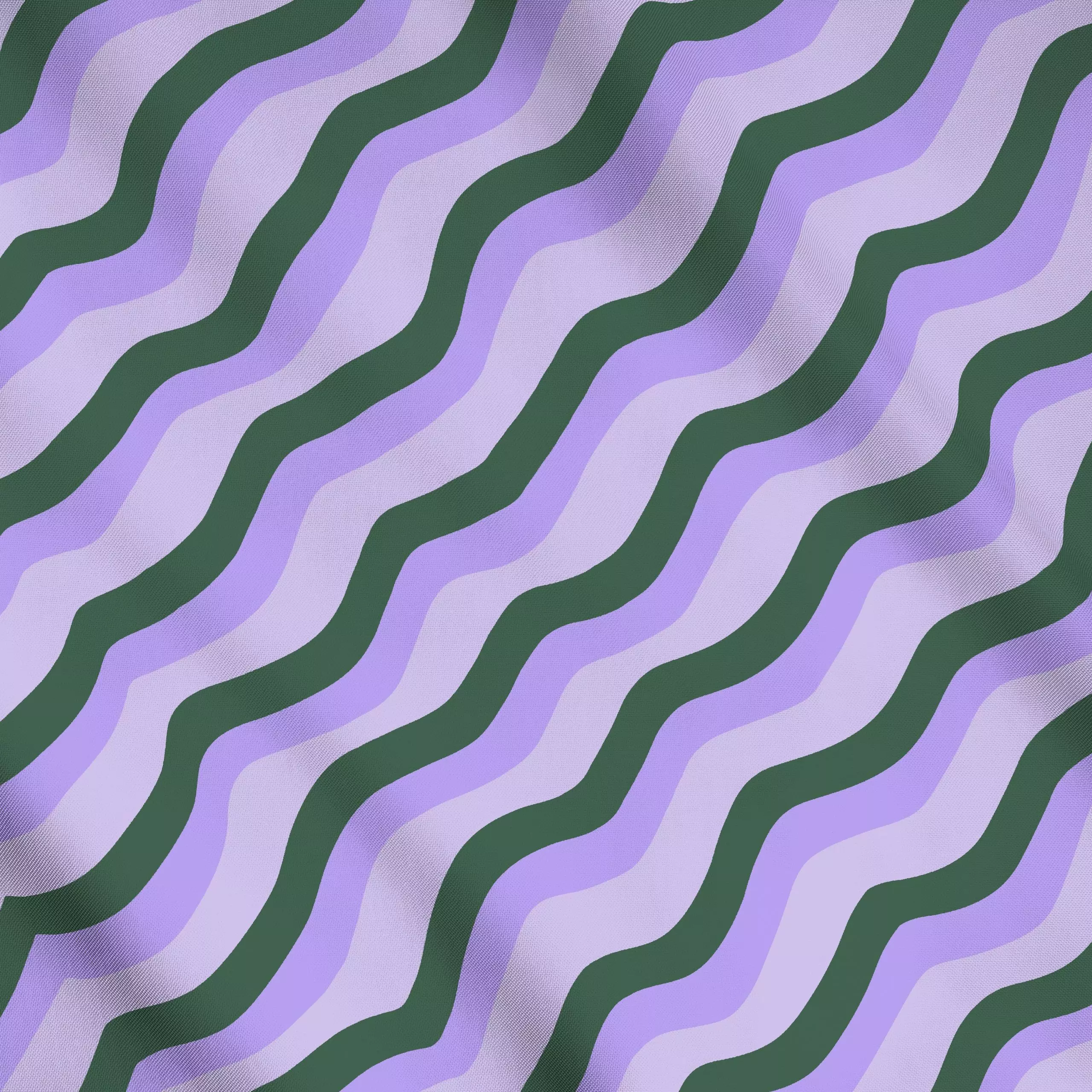 Meterware Wellen Diagonal Lila Grün - Symbole & Muster - von „Studio Kesse"; Linien, Streifen, Sommer, wellen, lila, diagona...