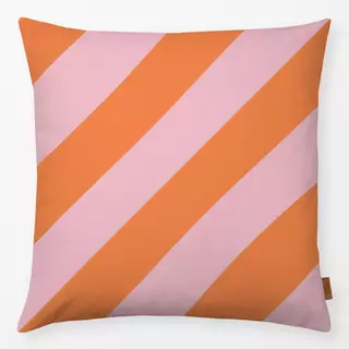 Kissen Stripes Orange Rosa