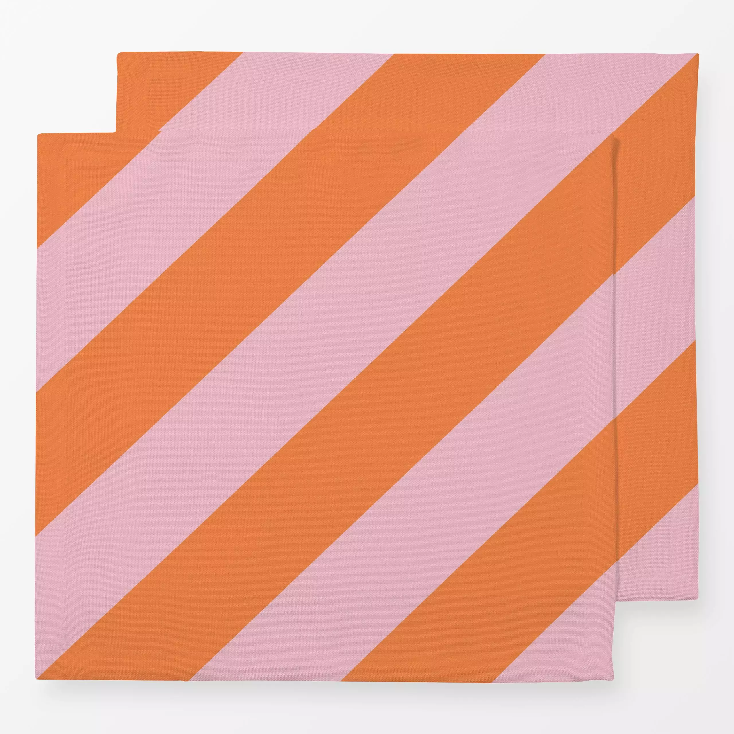 Servietten Stripes Orange Rosa - Symbole & Muster - von „Kruth Design"; Muster, Streifen, bunt, winterdeko, Herbstdeko, gest...