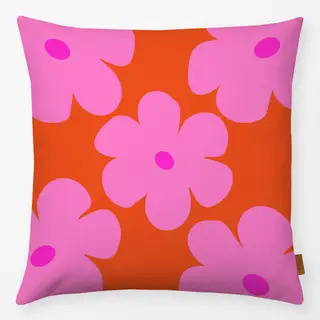 Kissen Sommerblumen Pink Orange