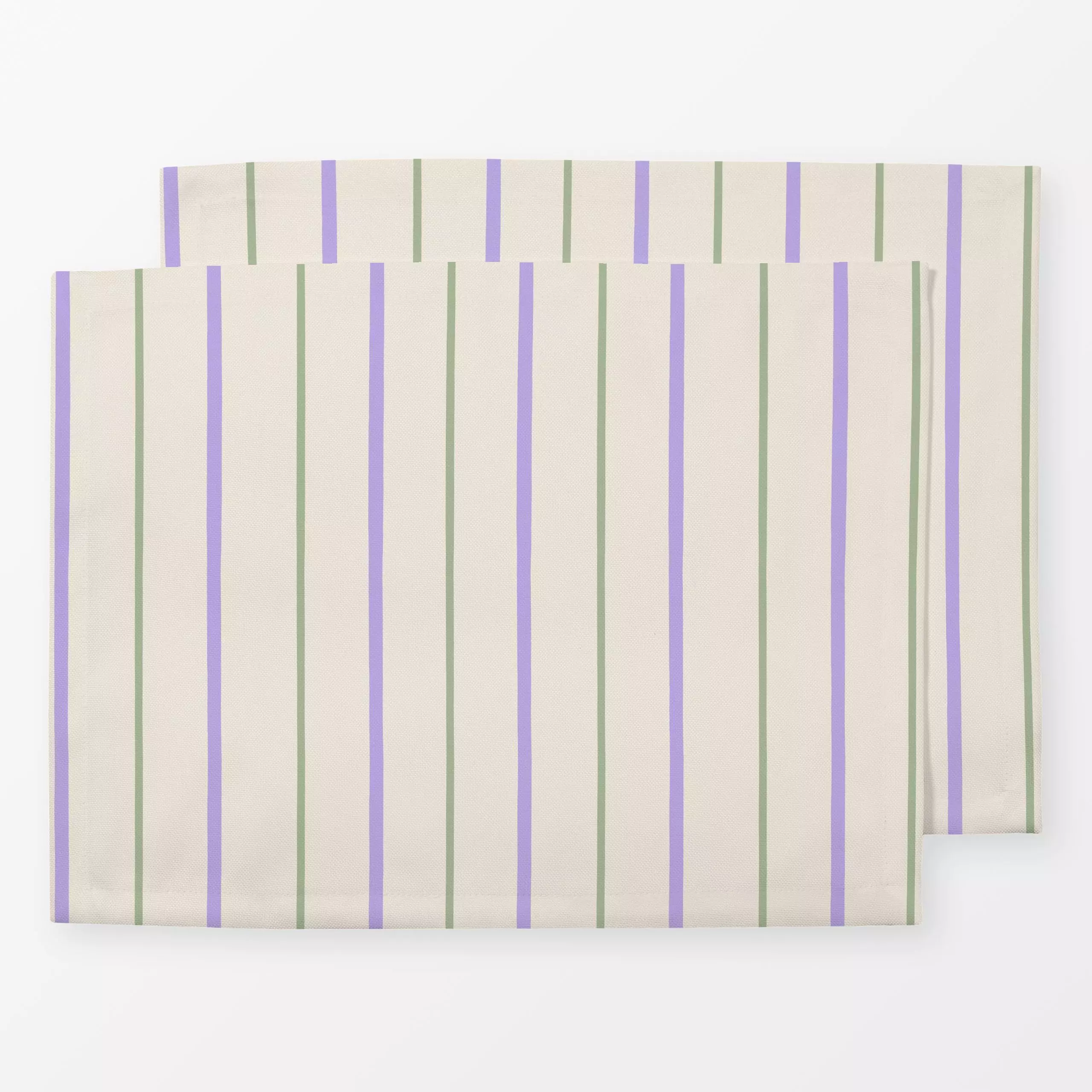 Tischset Streifen grün lavendel - Symbole & Muster - von „Studio Kesse"; Linien, Streifen, lila, gestreift, Gartendeko, Stre...