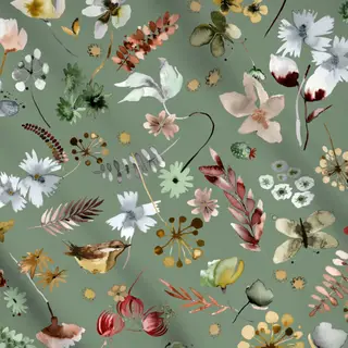 Meterware Wild Nature Fall Sage Green