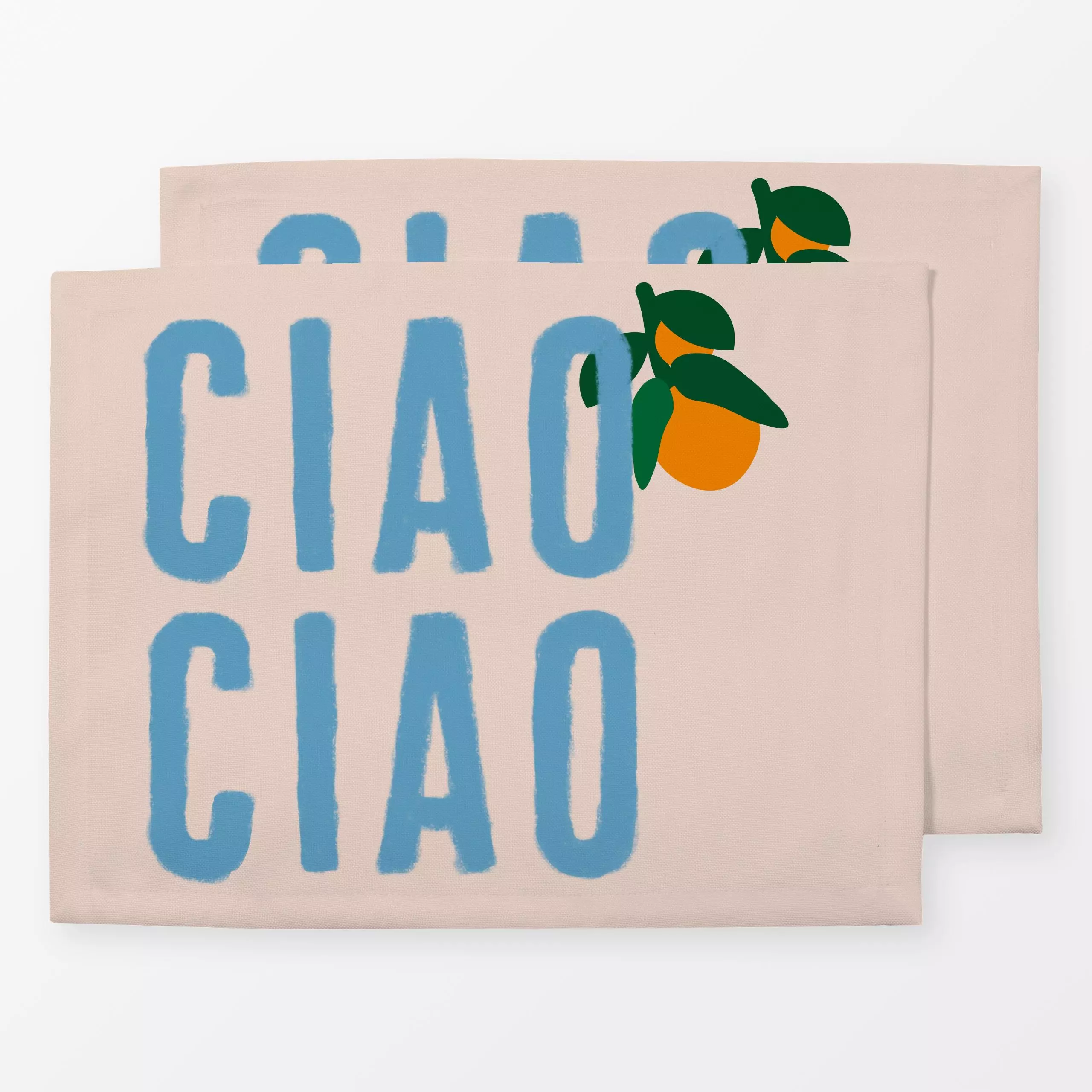 Tischset CIAO CIAO Blau, Spruch, Sommer, von Alisa Knöß