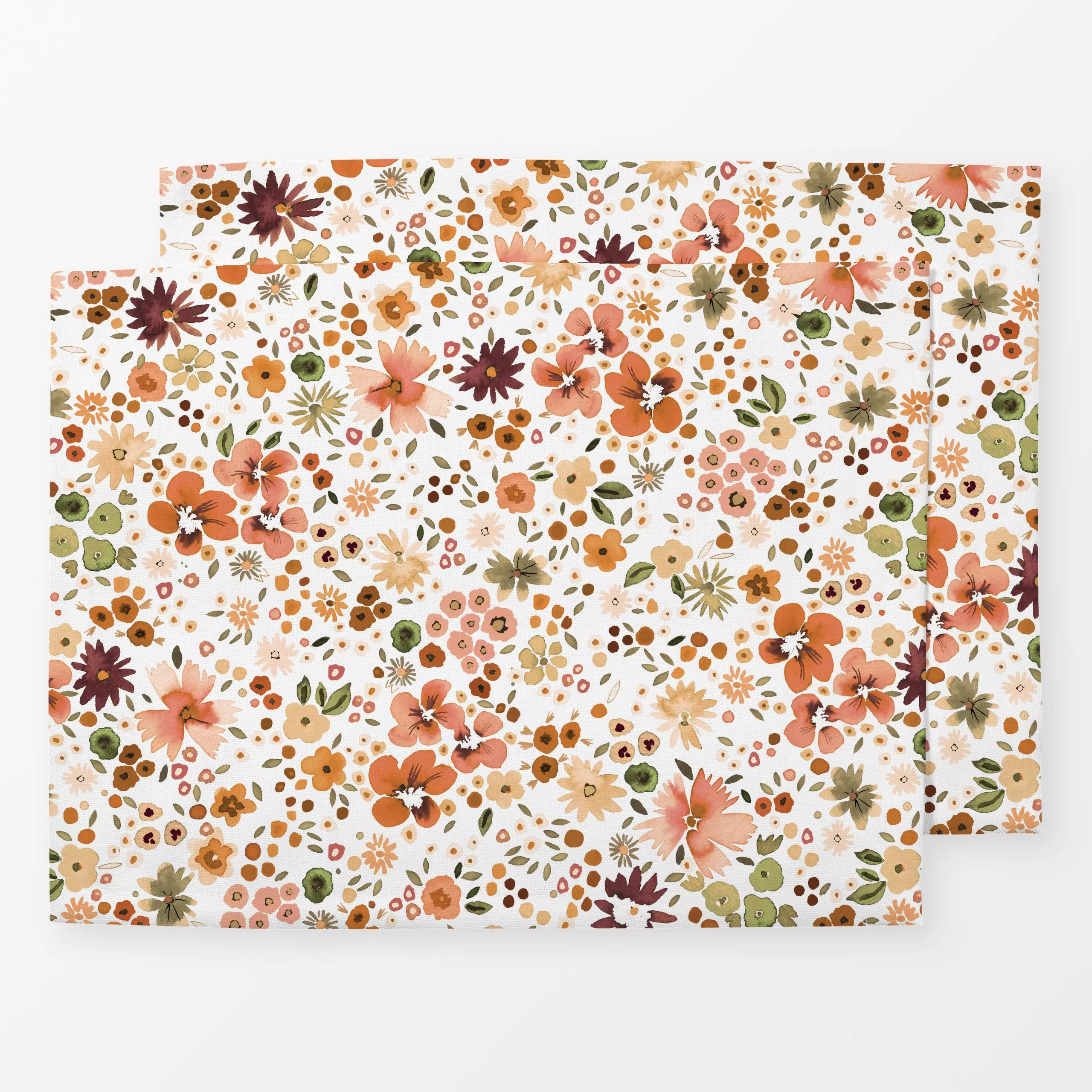 Tischset Ditsy Autumn Floral - Blumen & Florales, Herbst, Pflanzen & Botanik - von „Ninola Design "; Blumen, Herbstdeko, dit...