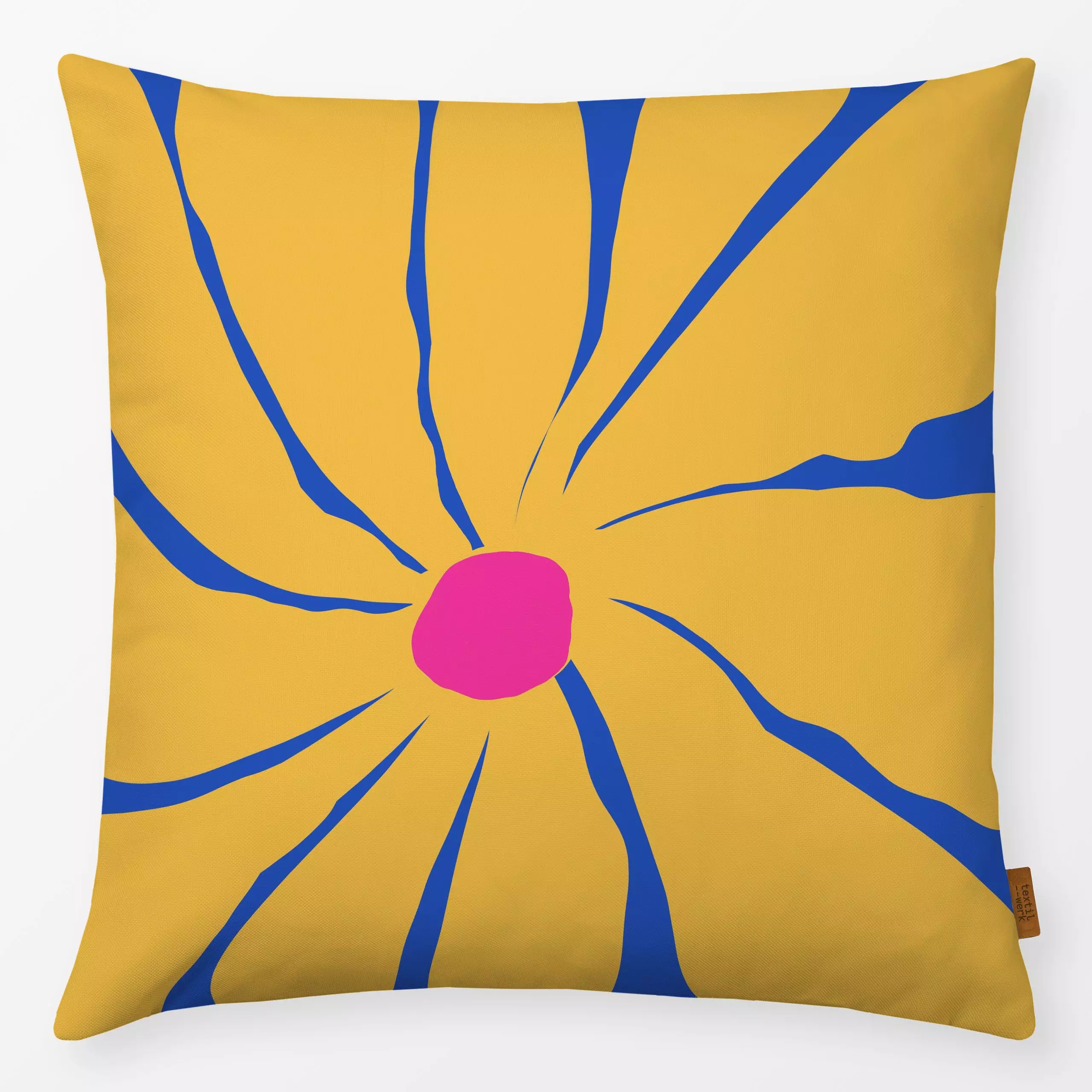 Kissen Retro Blumen NO3 - Blumen & Florales, Symbole & Muster - von „Ursula Tücks"; Illustration, abstrakt, Kissen, Blumen, ...