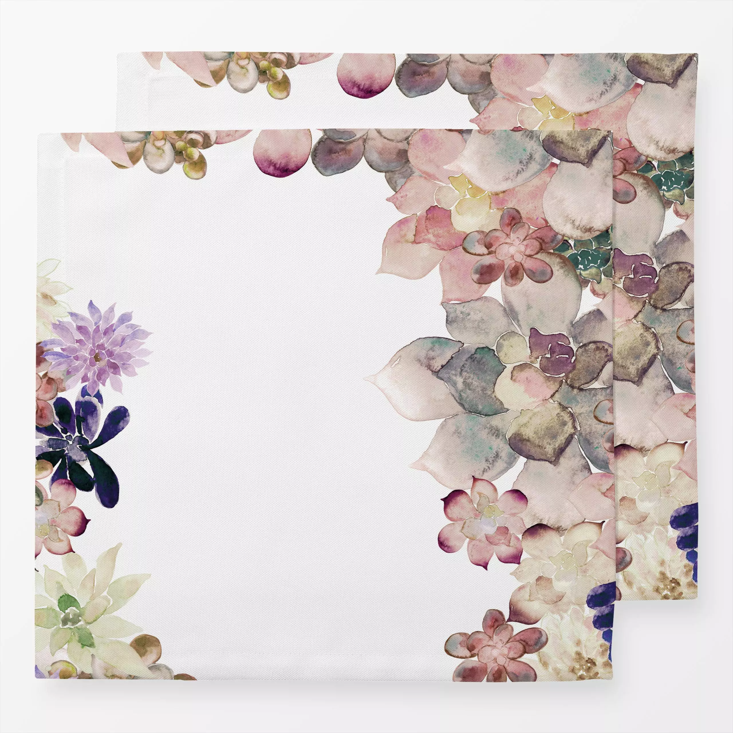 Servietten Meine Sukkulenten Pastel - Blumen & Florales, Frühling, Herbst, Sommer - von „Monika Strigel"
