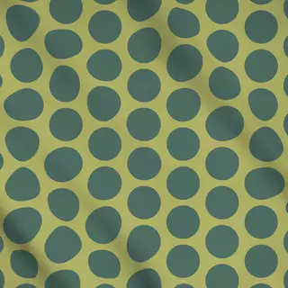 Meterware Polkadots grün