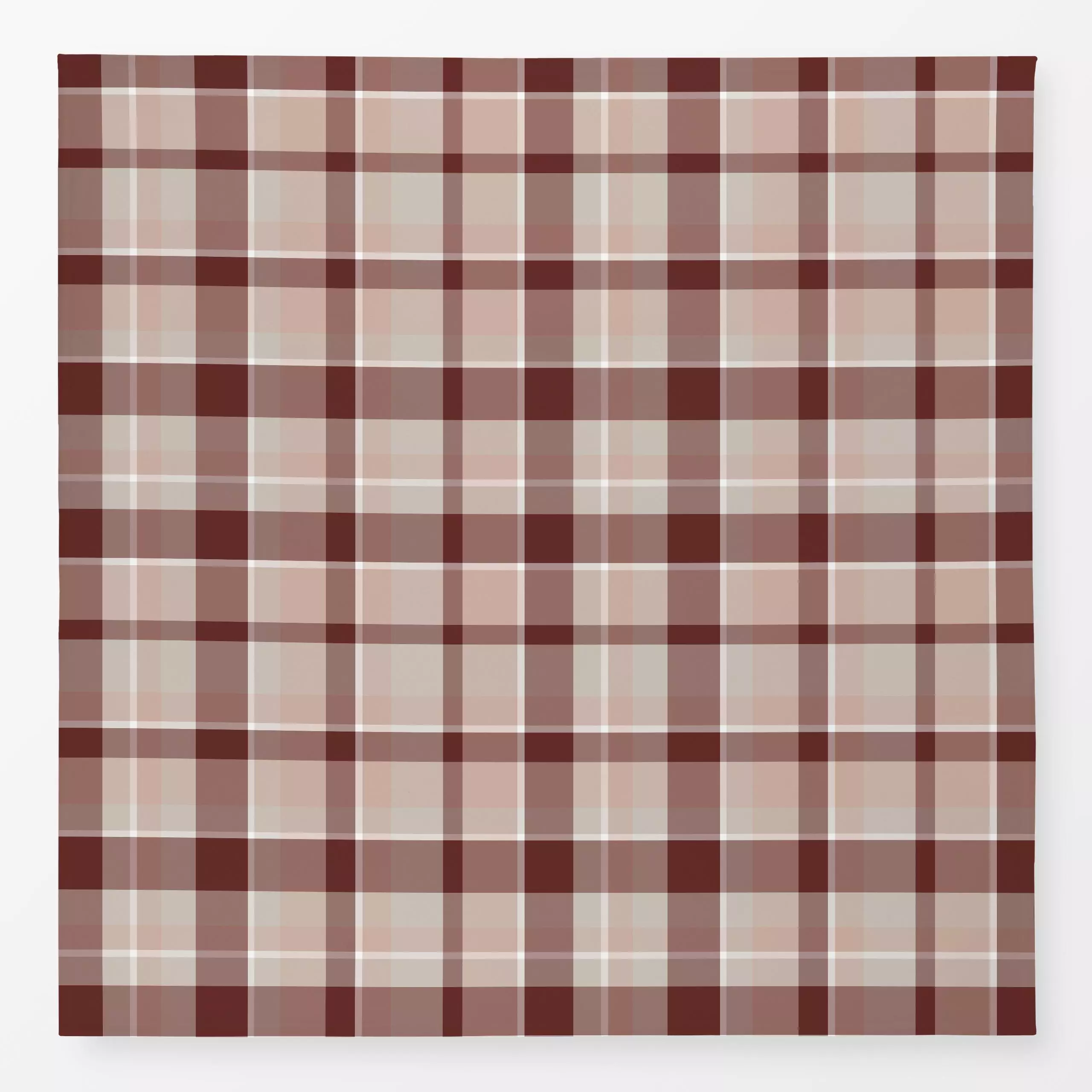 Tischdecke Cozy Cottage Checks brick red - Symbole & Muster - von „Karen Menzenbach"; Weihnachten, beige, grafisch, Winter, ...
