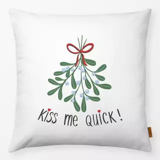 Kissen Kiss Me Quick – Weiß