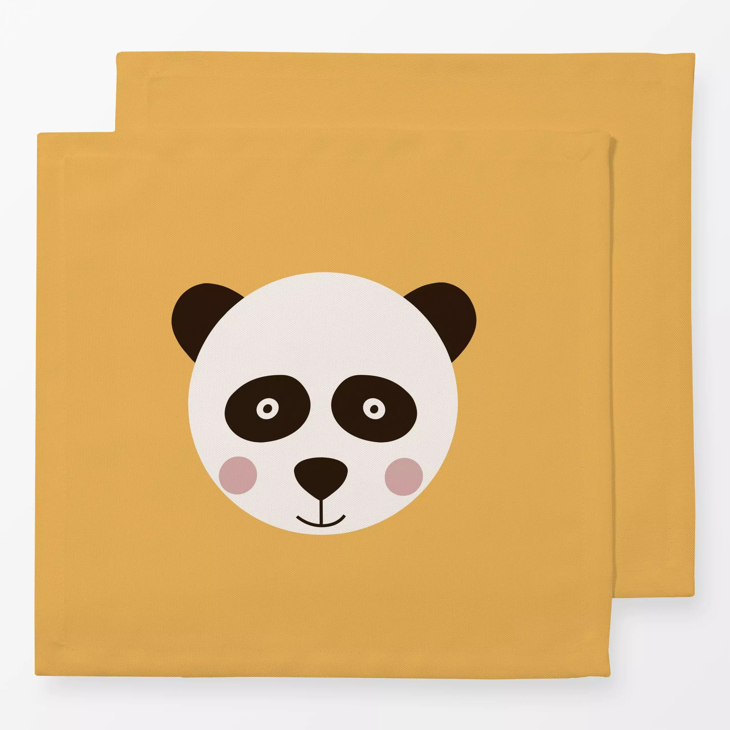 Servietten Panda gelb - Kinderzimmer & Motive für Kinder, Tiere - von „Kathrin Woo"; Kinder, Panda, Tiere, niedlich, Kinderz...