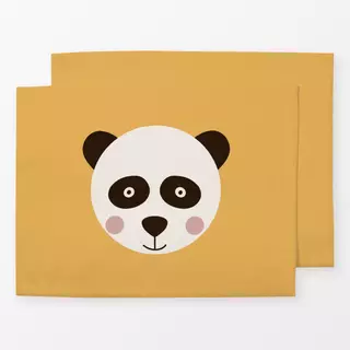 Tischset Panda gelb