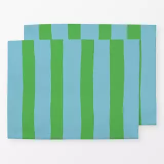 Tischset Markise blau grün