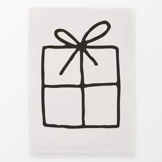 Geschirrtuch Gift charcoal beige