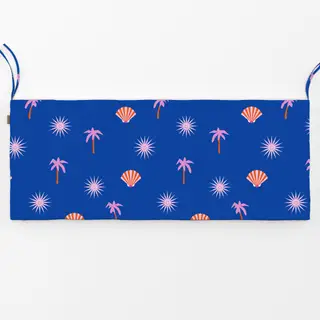 Bankauflage Sun Palm Pattern Blue