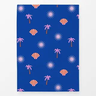 Geschirrtücher Sun Palm Pattern Blue