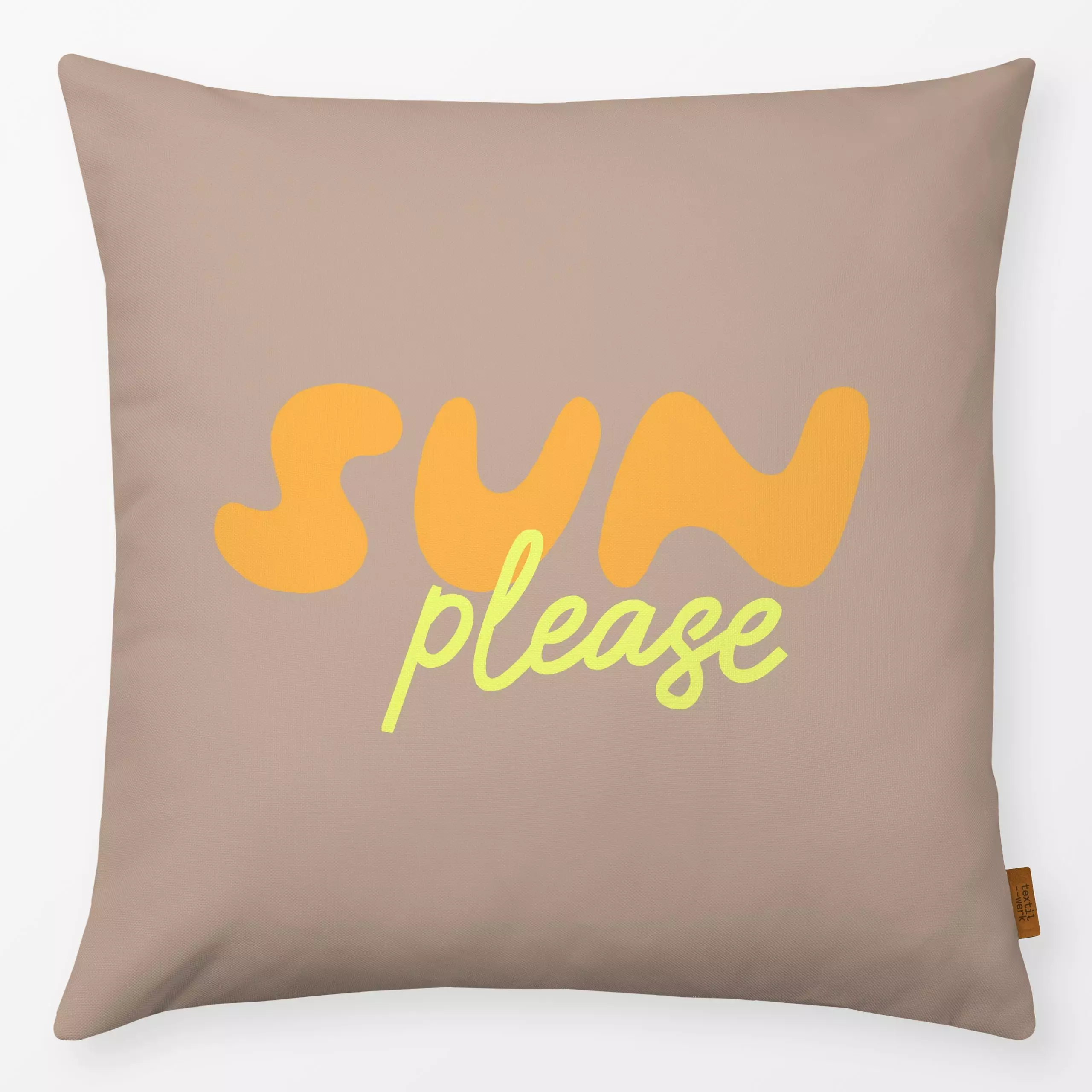 Kissen sun please - Sommer, Sprüche & Schriftzüge - von „Studio Kesse"