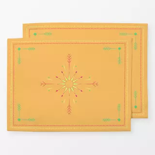 Tischset Cool Boho Sun Ornaments yellow