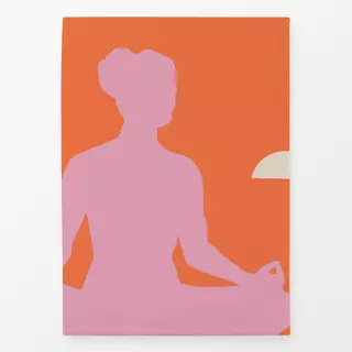 Geschirrtuch Me time orange Meditation