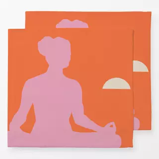 Servietten Me time orange Meditation