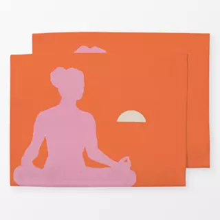 Tischset Me time orange Meditation