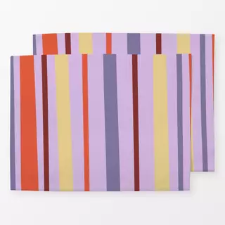 Tischset Streifenliebe rosa