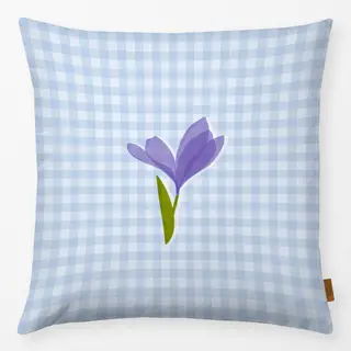 Kissen Krokus Vichy blau