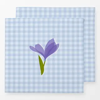 Servietten Krokus Vichy blau