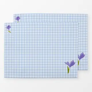 Tischset Krokus Vichy blau
