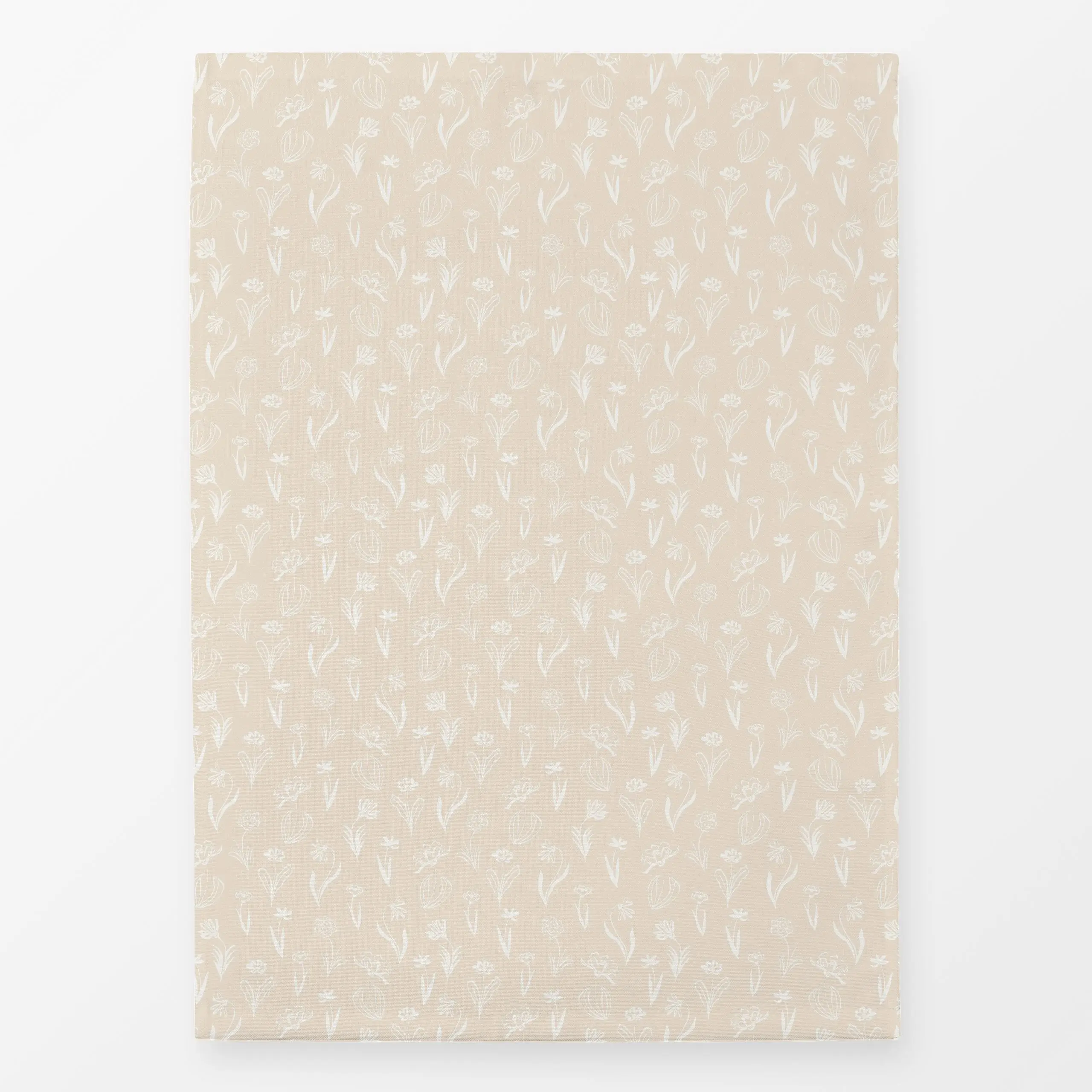 Geschirrtücher Blumenwiese-Beige Kollektion - Blumen & Florales, Frühling - von „Kathrin Löffler"; schlicht, soft, dezent, c...