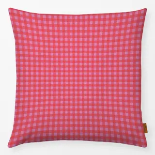 Kissen Mistletoe Gingham Pink Rot