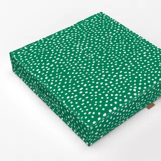 Bodenkissen Snow Dots Green White