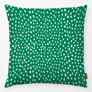 Kissen Snow Dots Green White