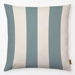 Kissen Streifenmuster Grau Beige
