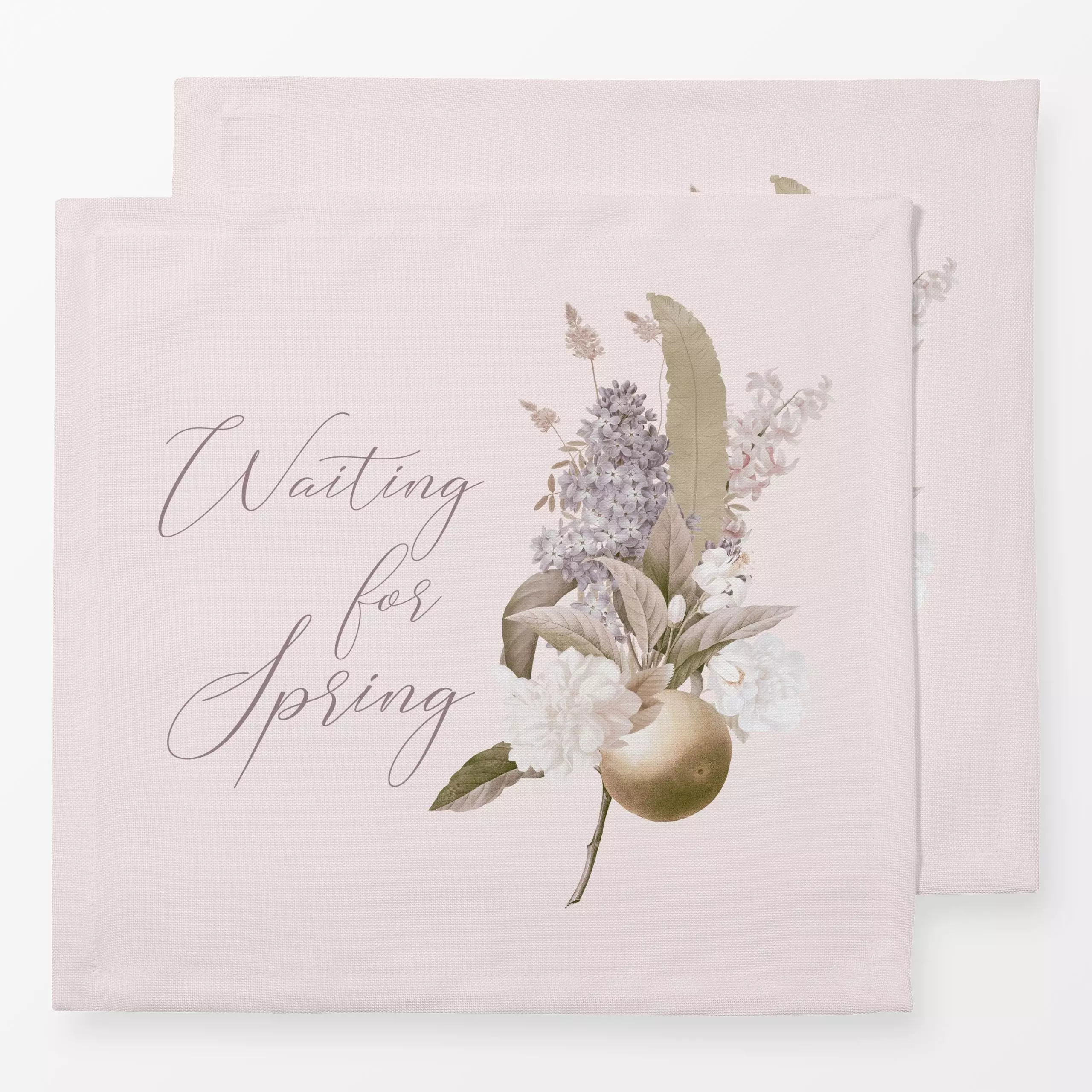 Servietten Waiting for Spring - Blumen & Florales, Sprüche & Schriftzüge, Retro & Vintage - von „Uta Naumann"; Garten, flora...