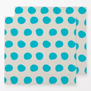 Servietten Muster Punkte beige türkis