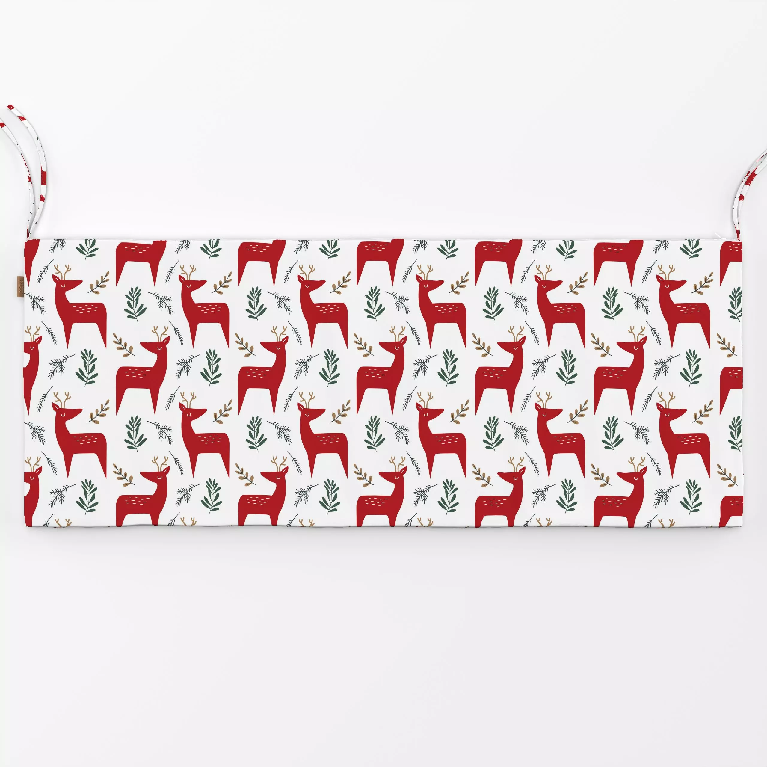 Bankauflage Muster Reh Hirsch - klassik - Weihnachten, Symbole & Muster - von „Heyduda"; Muster, Zweig, Tanne, Merry Christm...