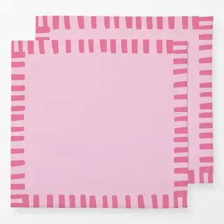 Servietten Stripes Rosa Rahmen