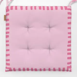Sitzkissen Stripes Rosa Rahmen