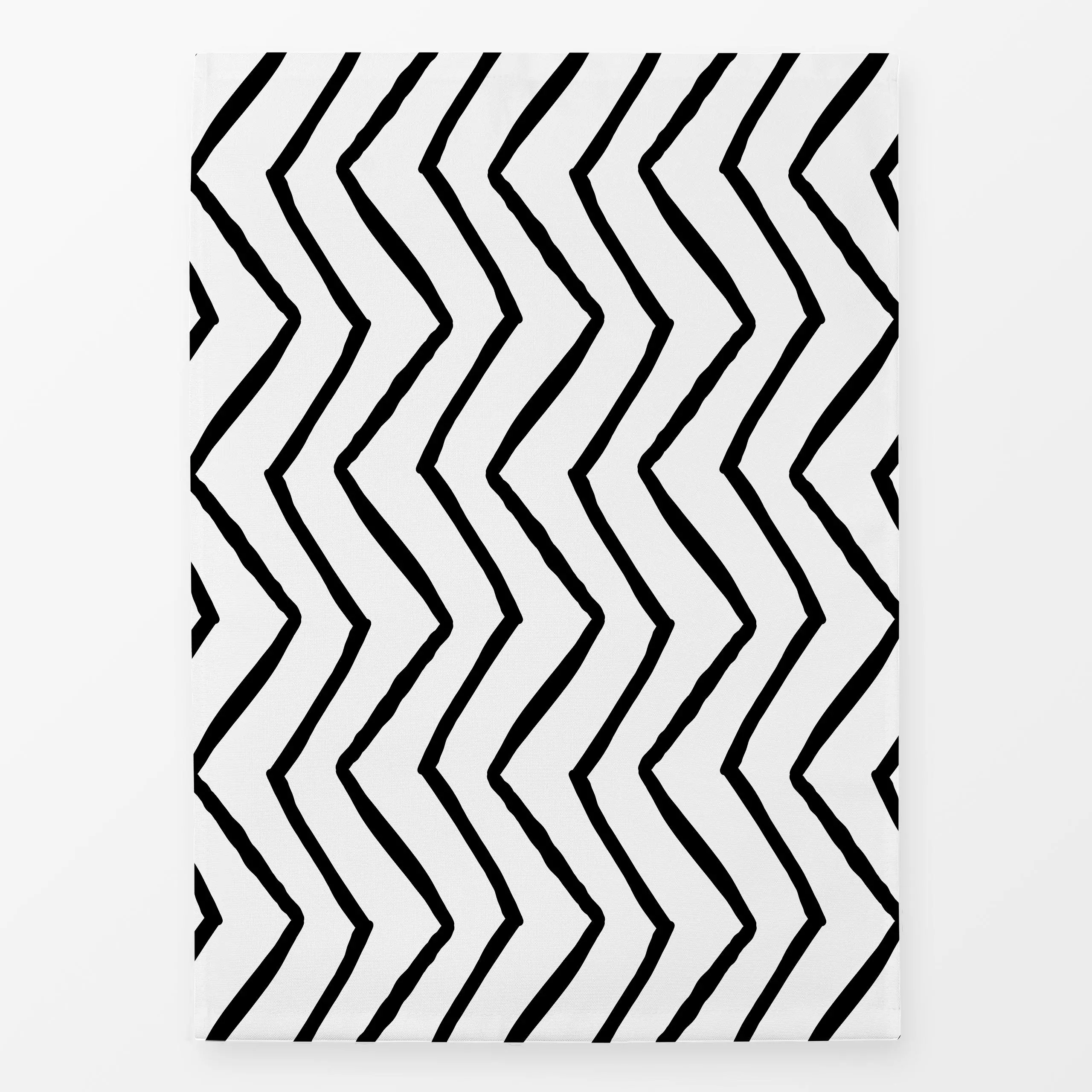Geschirrtücher Zick Zack - Symbole & Muster - von „Andrea Haase"; Muster, linie, Zickzack, minimalistisch, handgemalt, Schwa...