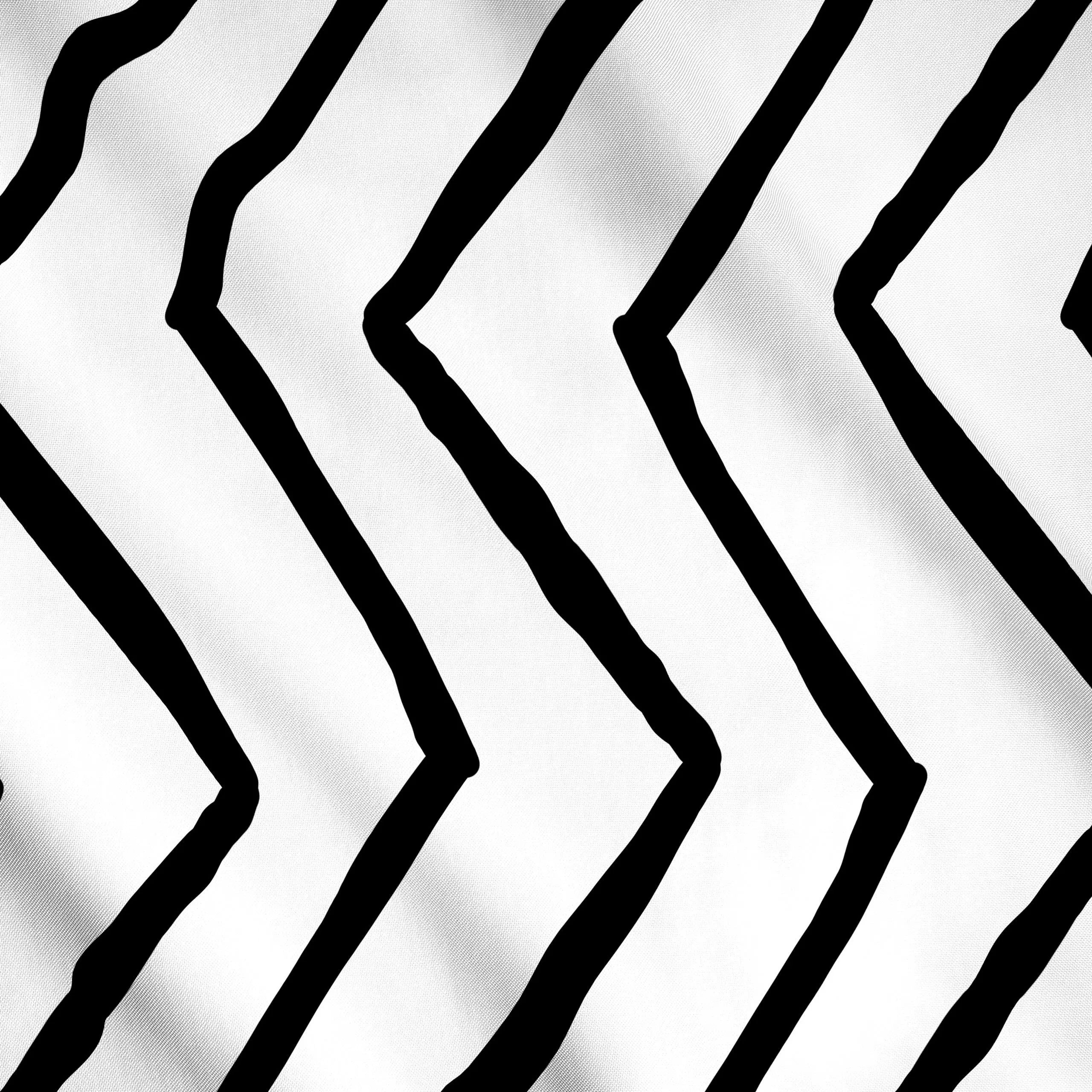 Meterware Zick Zack - Symbole & Muster - von „Andrea Haase"; Muster, linie, Zickzack, minimalistisch, handgemalt, Schwarzwei...