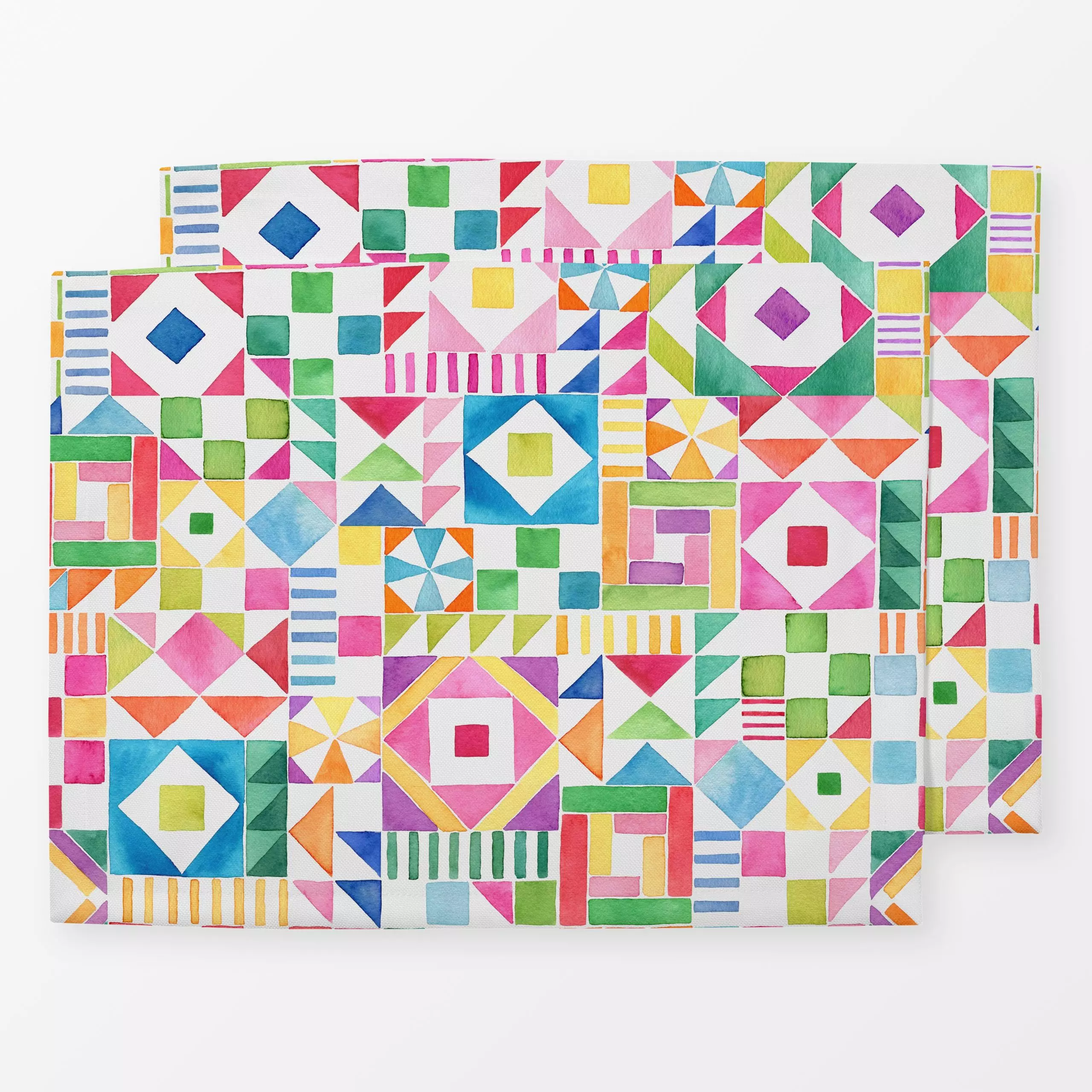 Tischset Modern Geometrisch Patchwork, gemustert, fürs Kinderzimmer, von Ninola Design