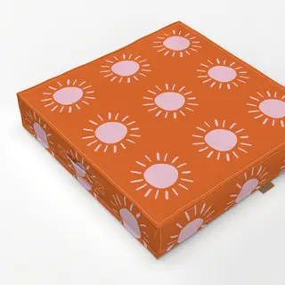 Bodenkissen Sonne orange