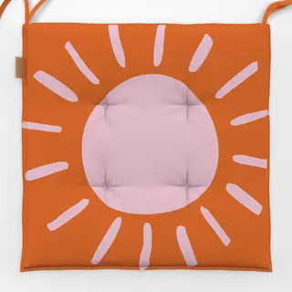Sitzkissen Sonne orange