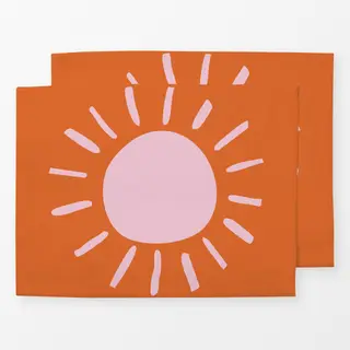 Tischset Sonne orange